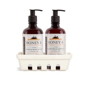 Beekman 1802 Honey & Orange Blossom Lotion and Wash with Cream Dish Sealed NWT